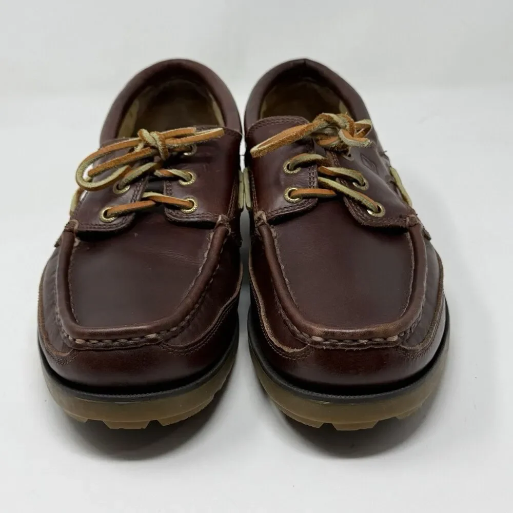 Sperry Authentic Original 3-Eye Lug Sole Boat Shoes Mens 10.5 M Brown Leather